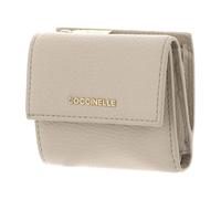 Coccinelle – Mini portefeuille en cuir métallisé – Femme – Beige – Taille ONE Size