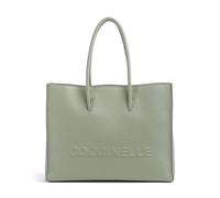 Coccinelle Myrtha Maxi Logo Cabas vert, cuir grainé, femme