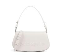 Coccinelle Myrtha Maxi Logo Sac porté épaule blanc, cuir grainé, femme
