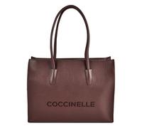 Coccinelle Myrtha Sac à bandoulière Cuir véritable 40 cm Compartiment ordinateur rouge