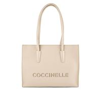 Coccinelle Myrtha Sac de shopper Cuir véritable 36 cm beige
