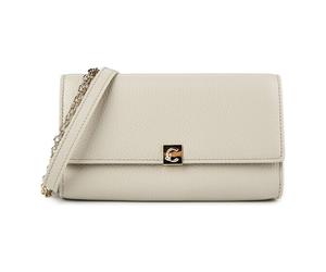 Coccinelle Pansy Portefeuille d'embrayage Cuir véritable 20 cm beige