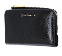 COCCINELLE porte-monnaie Metallic Shiny Wrinkled Wallet Noir