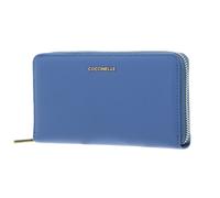 COCCINELLE porte-monnaie Metallic Soft Wallet Grained Leather Azul