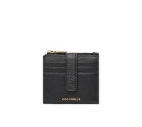 Mode Coccinelle Portefeuille Métallique Douce Femme Noir En Cuir