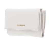 Coccinelle Portefeuille en cuir grainé souple et métallique, blanc