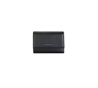 Coccinelle Cuir Porte-Monnaie Metallic Soft Wallet Grainy Leather Noir