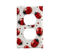 Coccinelle rouge de style américain Couvertures de prises de taille standard Plaques murales Couvercle d'interrupteur Plaque de sortie de sécurité Cache prise de sécurité Plaque frontale