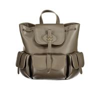 Coccinelle - Sac à dos moyen en cuir grainé - Femme - Sacs - Vert - Taille: ONE Size