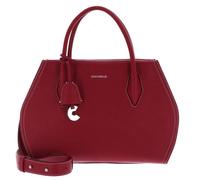 COCCINELLE Sac à épaule bandoulière baie en cuir pour femme - Lord Handbag Grained Leather M Sangria 294272