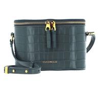 COCCINELLE Sac à épaule bandoulière bleu en cuir pour femme - Juliette Croco Shiny Soft Crossbody Bag Shark Grey 141875