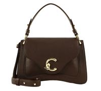 COCCINELLE sac à épaule bandoulière C-Me Grained Leather Handbag Brunette