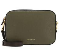 COCCINELLE Sac à épaule bandoulière S lau. g / lamb / fond vert olive marron pour femme Tebe Tricolor Mini Crossover Bag 270283