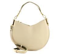 COCCINELLE Sac à épaule crème en cuir pour femme Sunup Handbag Double Grainy Leather Lambskin White / Laurel Green 270280