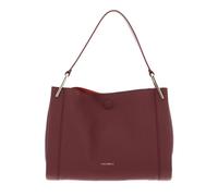 COCCINELLE Sac à épaule marron en cuir pour femme - Wallace Handbag Double Grainy Leather Brandy / Gren. Red 279604