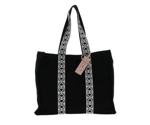 Coccinelle sac à épaule Never Without Bag Ribbon Handbag Canvas Fabric Noir