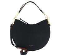 COCCINELLE Sac à épaule noir marron en cuir pour femme - Sunup Handbag Double Grainy Leather Noir / Cognac 319725