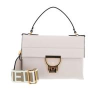 COCCINELLE Sac à main crème en cuir pour femme Arlettis Signature Handbag Grained Leather Lambskin White 270247