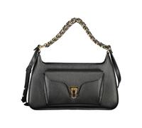 Coccinelle - Sac à main en cuir avec détails métalliques dorés et poignées supérieures - Femme - Sacs - Noir - Taille: ONE Size