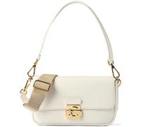 Coccinelle C-Me Lock Sac à bandoulière Cuir 24 cm blanc