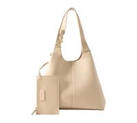 Coccinelle C-Easy Sac fourre-tout beige, cuir grainé, femme