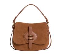 Coccinelle Sac bandoulière Mavery Cuir suédé Cognac Femme 22 cm