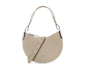 Coccinelle - Sunup Suede Shoulder Bag - Femme - Sacs - Beige - Taille: ONE Size
