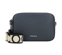 Coccinelle Tebe Sac à bandoulière Cuir véritable 18 cm bleu