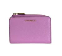 Coccinelle Porte-monnaie Metallic Soft Wallet en cuir Jellyfish Pourpre