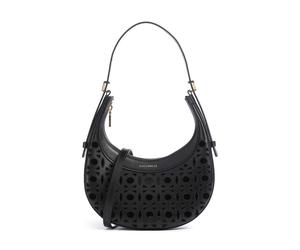 Coccinelle Whisper Monogram Sangallo Sac porté épaule noir, cuir grainé, femme