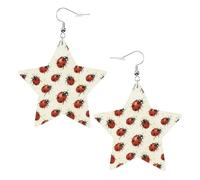 Coccinelles Boucles D'Oreilles En Cuir Tendance Boucle D'Oreille Légères Pendantes Pour Décorations Fête Des Mères Femme