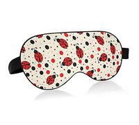 Coccinelles rouges sur des points rouges noirs Masques pour les yeux Blocs de couverture Masque de sommeil léger Abat-jour Couverture avec bandeau relaxant pour les yeux avec sangle de tête réglable p
