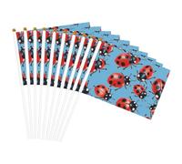 Coccinelles sur un fond imprimé drapeau portable léger défilé décoration maison événements utilisation polyvalente