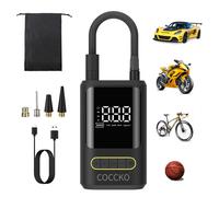 COCCKO Mini pompe à air rechargeable USB-C 150 psi avec 5 modes, affichage LCD, batterie 4500 mAh, lumières LED et SOS