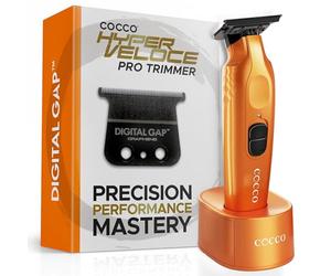 Cocco® Hyper Veloce Pro Trimmer Collection : Tondeuses de précision pour professionnels, lame en graphène Digital Gap™ Ambassador, moteur CC à couple élevé, entièrement en métal, sans fil (édition