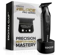 Cocco Veloce Pro Trimmer Matte Black - tondeuse de finition | Moteur BLDC sans balais à couple élevé, sans fil, design entièrement métallique, batterie lithium-ion, base de charge incluse