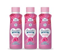 COCCOLATEVI Parfum de Linge rose améthyste, 3 paquets de 300 ml, essence lessive à utiliser comme parfum lessive laveuse et sécheuse, parfum maison ou nettoyant pour sol