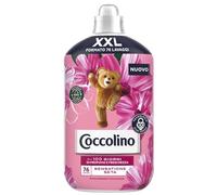 Coccolino Adoucissant concentré sensation soie, assouplissant machine à laver avec technologie Stay Fresh, parfum rose, fleurs de lilas et pêche, taille XXL jusqu'à 76 lavages, 1750 ml