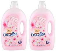 Coccolino Ammorbidente Diluito Sensazione Seta Lot de 2 adoucissants dilués 40 lavages 3Lt