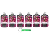 Coccolino Lot de 6 adoucissants concentrés aux fleurs de tiaré et fruits rouges avec technologie Pro Fibre, format XXL jusqu'à 76 lavages, 1750 ml + porte-clés Beni Culinari gratuit