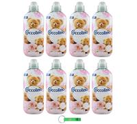 Coccolino Lot de 8 adoucissants concentrés en forme de pétales de rose délicats, 41 lavages, 952 ml + porte-clés Beni Culinari