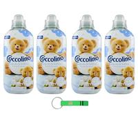 Coccolino Nuvola di Cotone Lot de 4 adoucissants concentrés, 41 lavages, 952 ml + porte-clés Beni Culinari