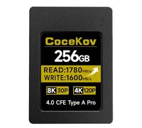 CoceKov CFexpress 4.0 Carte mémoire 256 Go Type A 1780 Mo/s en lecture et 1600 Mo/s d'écriture pour enregistrement vidéo RAW 4K 120P/8K 30P Compatible avec appareils photo Sony a1/a7S III/FX3/a7m4