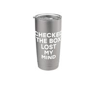 Coché la case Lost My Mind Funny Local Elections Results Gobelet isotherme en acier inoxydable double paroi