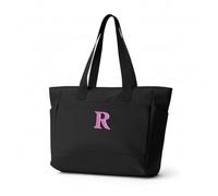 Cocholate - Sac à bandoulière personnalisé avec nom ou initiales brodées - Sac universitaire Beatriz - Grande capacité 32 L · Polyester recyclé et imperméable, Noir