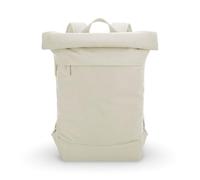 Cocholate | Sac à dos personnalisé Roll-Top avec compartiment pour ordinateur portable 15,6" - Imperméable - Design urbain avec broderie personnalisée - Idéal pour cadeau ou travail, ecru, 50 × 40 ×