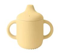 Cocholate Tasse d'apprentissage anti-déversement en silicone personnalisée | Tasse d'entraînement personnalisable | Idéal pour le développement des enfants | Premiers stades autonomie (beige)