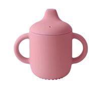 Cocholate Tasse d'apprentissage anti-déversement en silicone personnalisée | Tasse d'entraînement personnalisable | Idéal pour le développement des enfants | Premiers stades autonomie (rose palo)