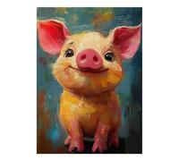Cochon 1000 Pièces Mini Puzzle pour Adultes | 52x38cm Carton, Décoration de la maison, Coupe précise, Cadeau de rassemblement, Formation de l'esprit
