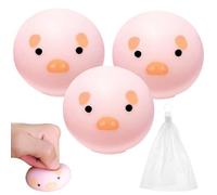Cochon anti-stress 3 pièces, jouets anti-stress Squeeze, Piggy créatif de décompression, Pop Fidget It Toy, jouets anti-stress pour adultes